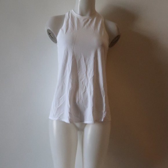 lululemon athletica Tops - Womens Lululemon White Split Back Tank Top 2 *